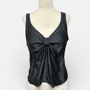 Krista Black Gathered Detail Tankini Top XL